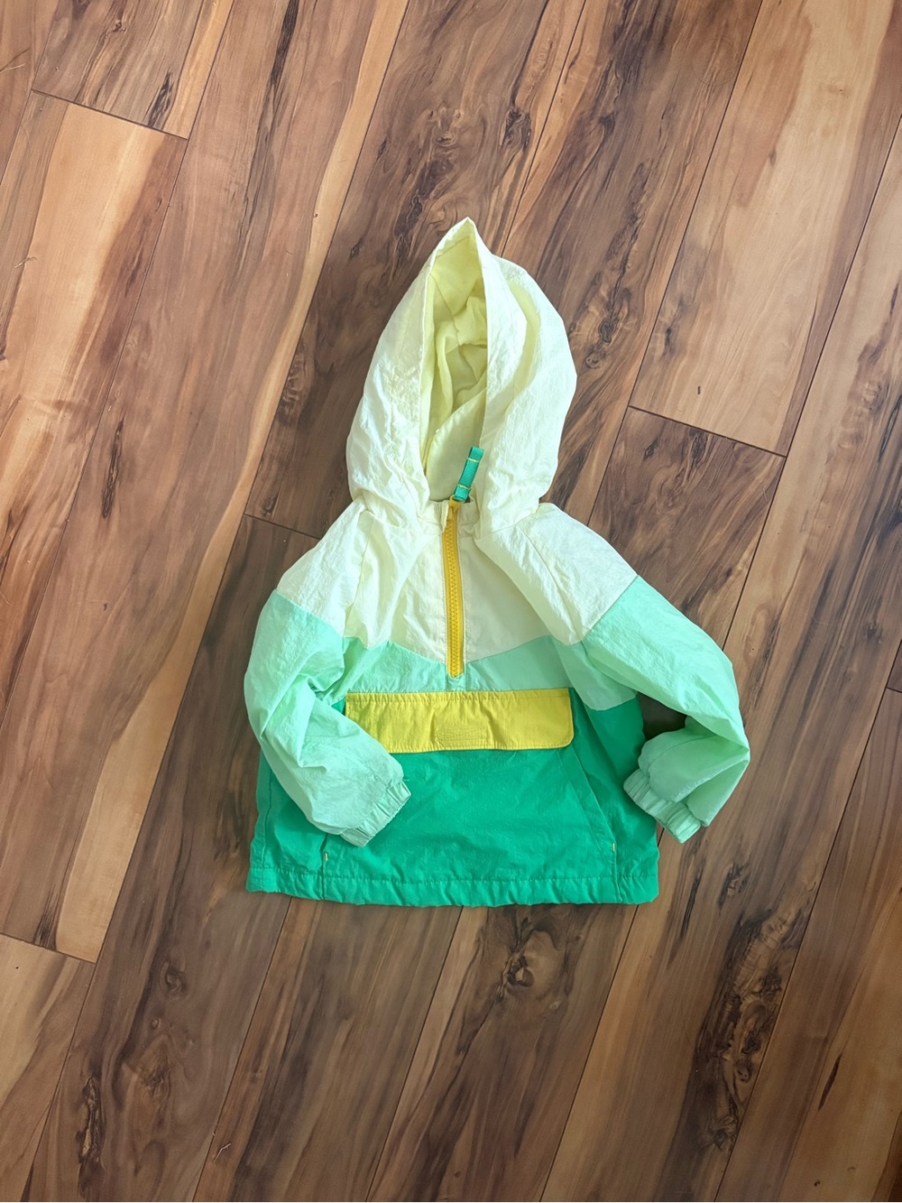 Cat & Jack Colorblock Hooded Anorak - Yellow, Mint, Green